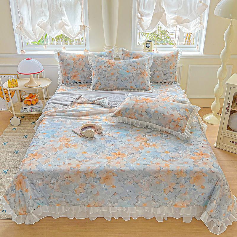 Ultraweiche Sommerkühlsteppdecke - Leicht, atmungsaktiv und hautfreundlich mit geprägtem floralem Druckdesign für alle Jahreszeiten