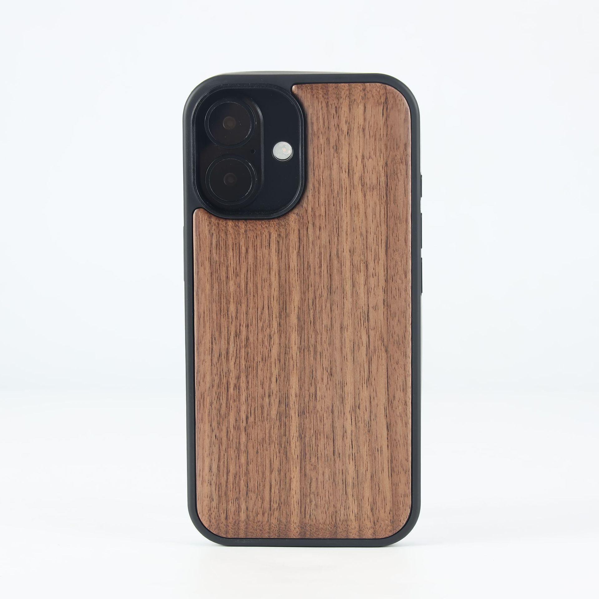 Walnut Wood Magnetic Drop-Proof Phone Case for iPhone 16 Apple iPhone 16
