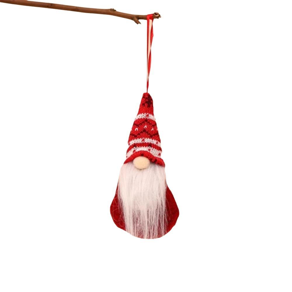 Plush Christmas Gnome Pendant Faceless Tomte Ornaments Unique Christmas Tree Hanging Doll New Year