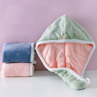 Zesílená dvouvrstvá čepice na suché vlasy rychleschnoucí čepice na ručníky z mikrovlákna super absorpční čepice na sušení vlasů domácí čepice do koupele