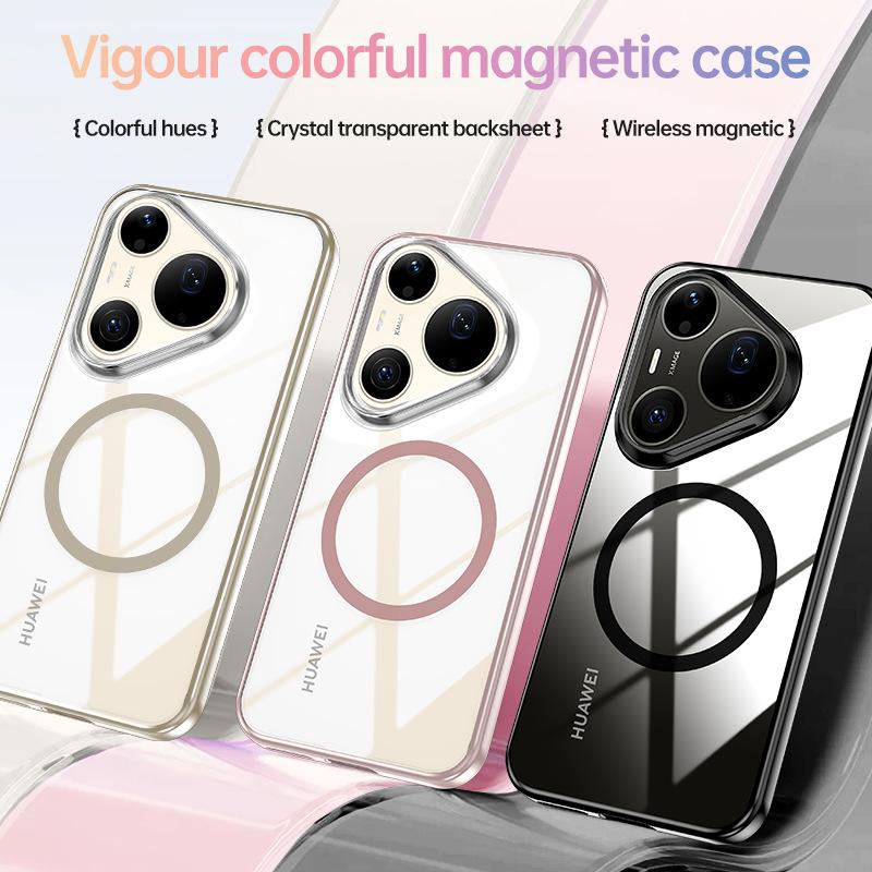 Wlons applies to mate80rs non-yellowing mobile phone case MT80promax transparent magnetic pura90 anti-drop case