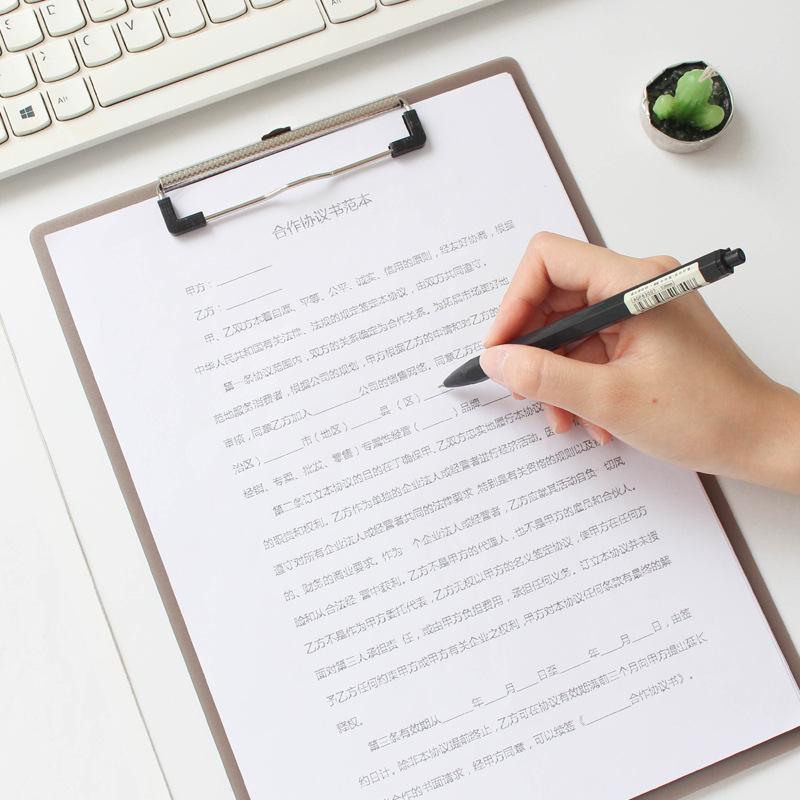 5 szt. A4/A5/A6 Podkładka z klipsem do pisania Podkładka na dokumenty Uchwyt na papier Przechowywanie PP Klipboard Artykuły biurowe Klipboard Menu