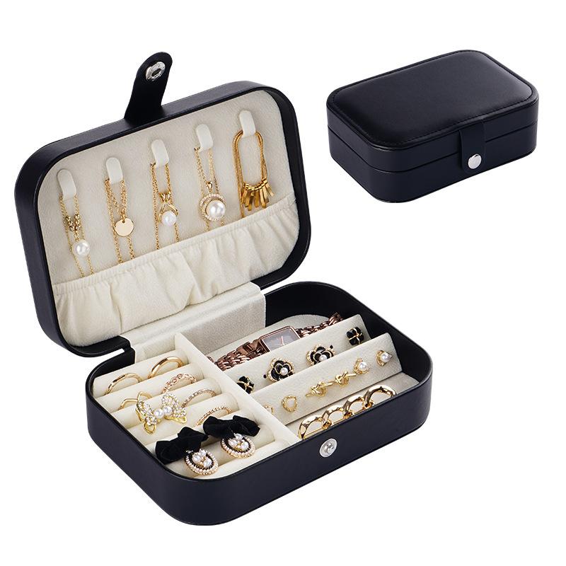 Jewelry Box, Leather Stud Earrings, Rings, Necklaces, Large-capacity Storage Box, Exquisite and High-end Jewelry Storage.