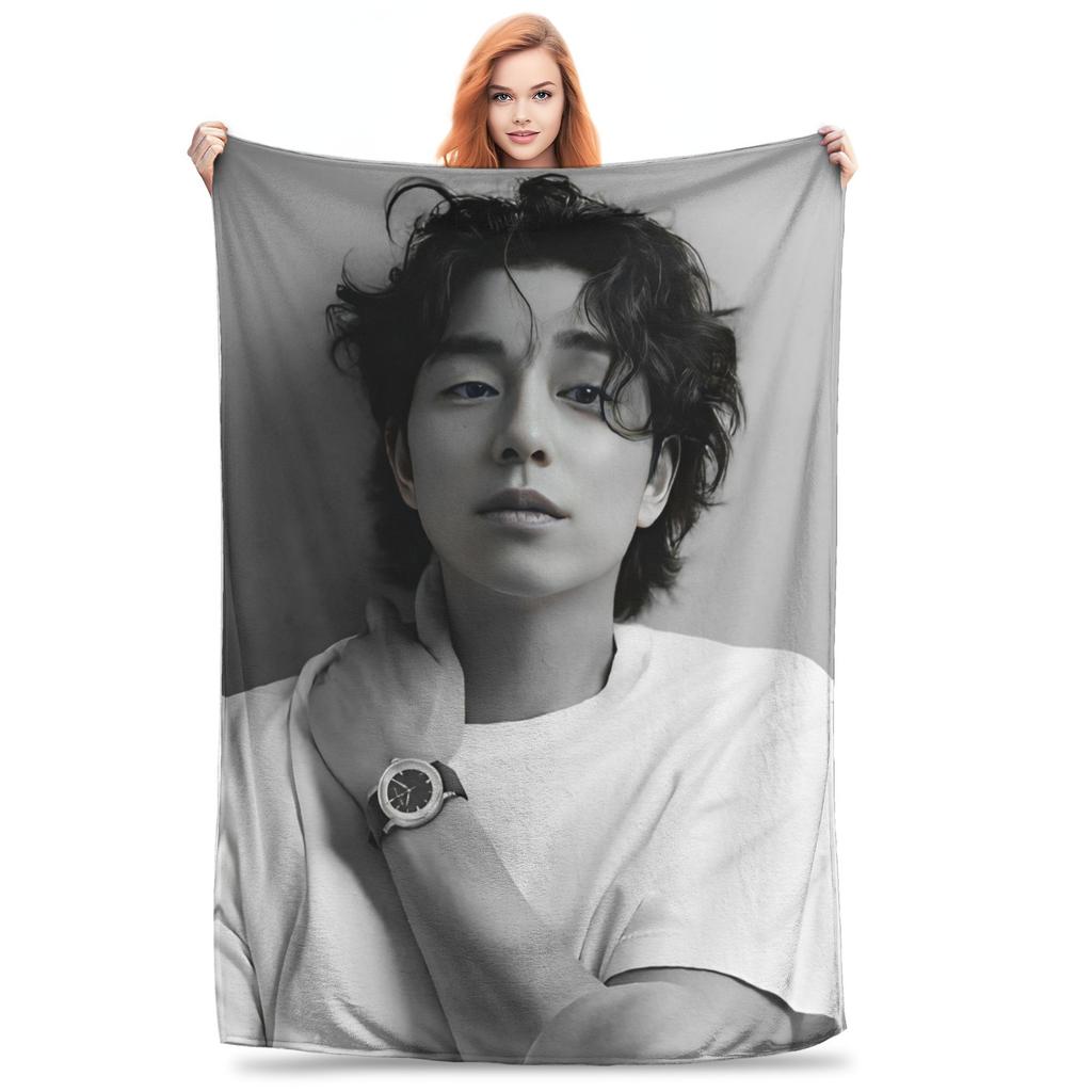 Gong Yoo Kpop Blanket Plush Awesome Warm Throw Blanket for Bedding Lounge Autumn/Winter,