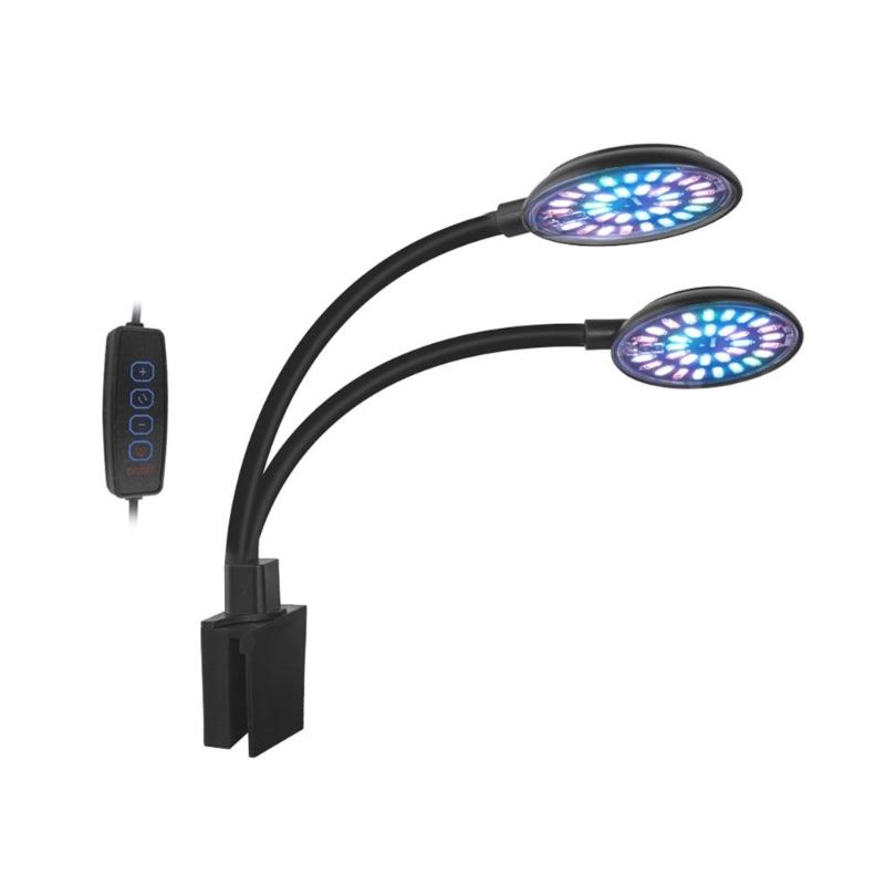 

USB-светильник для аквариума с одним/двумя лампами, светильник для аквариума с зажимом для выращивания рыб и растений, светодиодный светильник с зажимом CN Plug