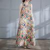 Long Skirt Summer New Round Neck Printed Dress