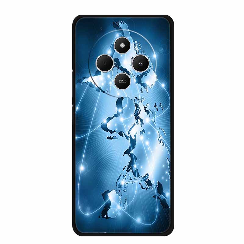 For Xiaomi Poco C75 Case POCOC75 Black Silicone Soft Back Cover Case For Poco C75 Phone Case C 75 6.88" Shockproof Coque Funda