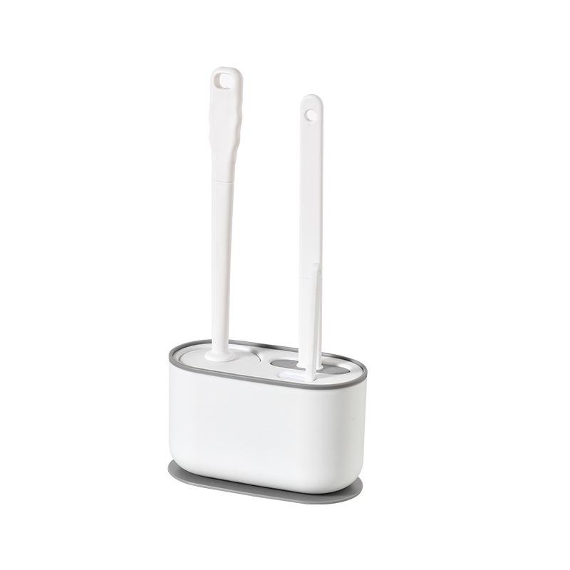 Wall-Mounted No Dead Angle Toilet Brush with Long Handle - Complete Bathroom Cleaning Set