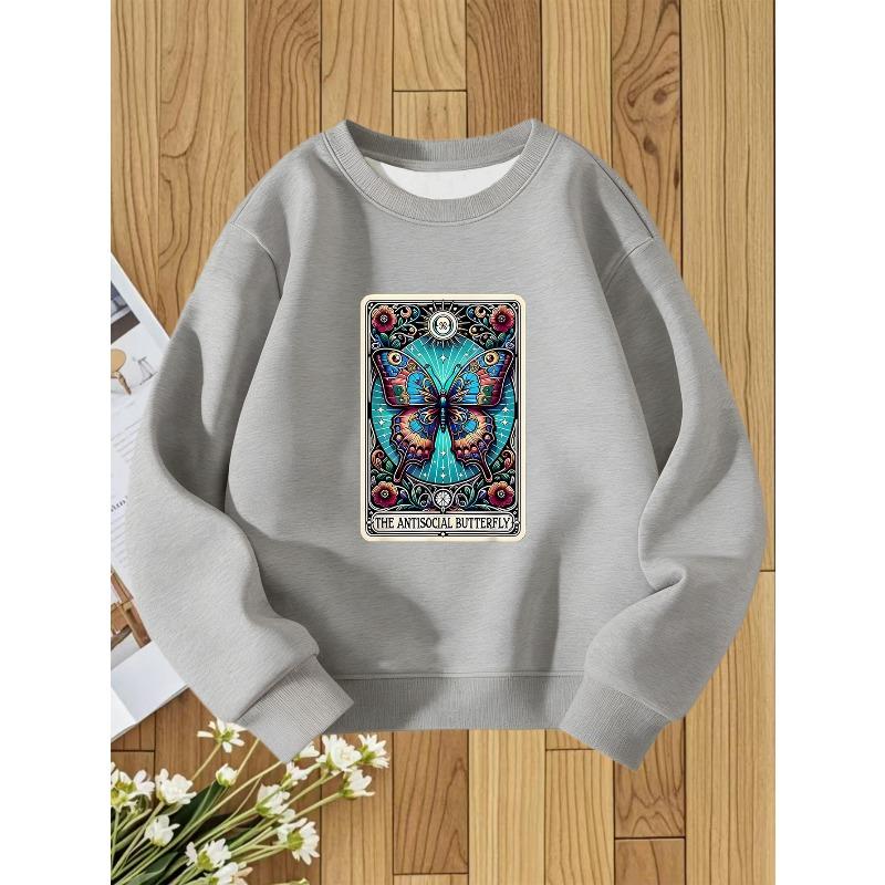 European Size unisex Crew Neck Sweatshirt ,Fashionable Print, Casual Style, Perfect For Fall/Winter, Regular Fit With Slight Stretch Fabric