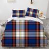 Plaid Duvet Cover Queen Bedding Set for Boys Girls Kids Women Men Modern Geometric Colourful Grid Plaid Polyester Comforter Set