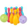 Mini Bowling Set Plastic Includes 10 Pins and 2 Balls Party Favors Indoor Sports Props Holiday Gathering Leisure Game TMZ