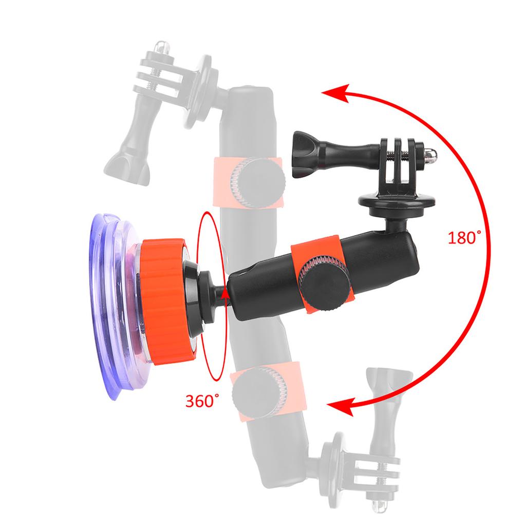 Car Universal Sports Camera Accessory Suction Cup Mount Holder Bracket for DJI OSMO ActionGopro