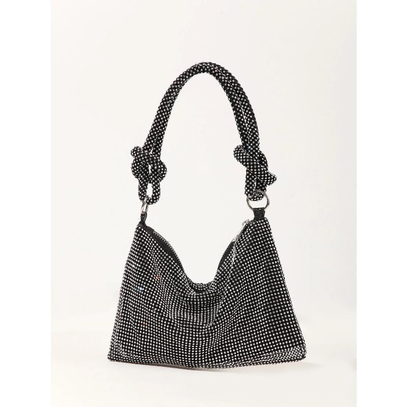 Funkelnde Tasche mit hochwertigen Pailletten, voller Diamanten, Wassersteinen, Knödeln, handgefertigte diamantbesetzte Taschen, Achseltaschen