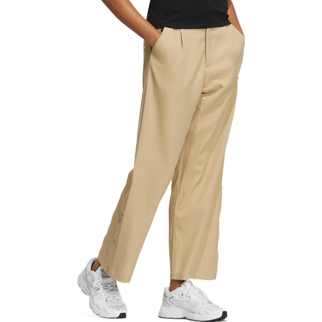adidas Originals Mc Snap Pant Einfarbig Logo Kordelzug Gerades Bein Sporthose Damen Hose Khaki IC6587