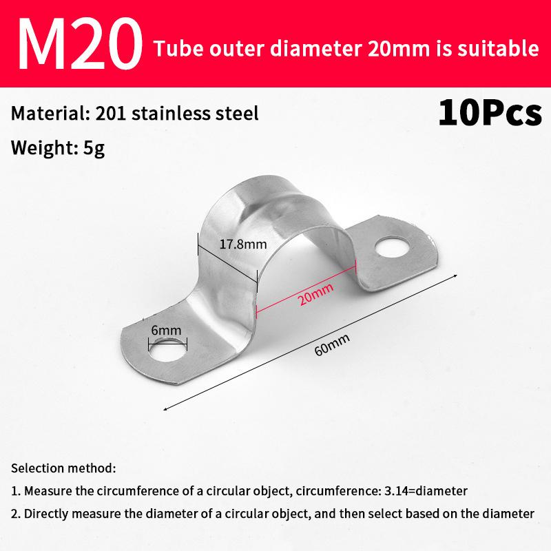 Morsetto a U in Acciaio Inossidabile con Sella Metallica Morsetto per Tubo Tubo Morsetto a U per Conduit Applicazioni Heavy Duty