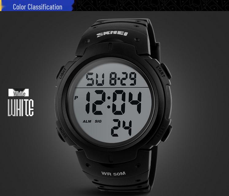 SKMEI 1068 Waterproof Sports Watch: Large Dial, Unisex, Multifunctional for Outdoor & Students