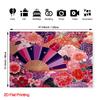 2D Geisha Style Backdrop 2D Flat Printing Japanese Floral Photo Booth Background