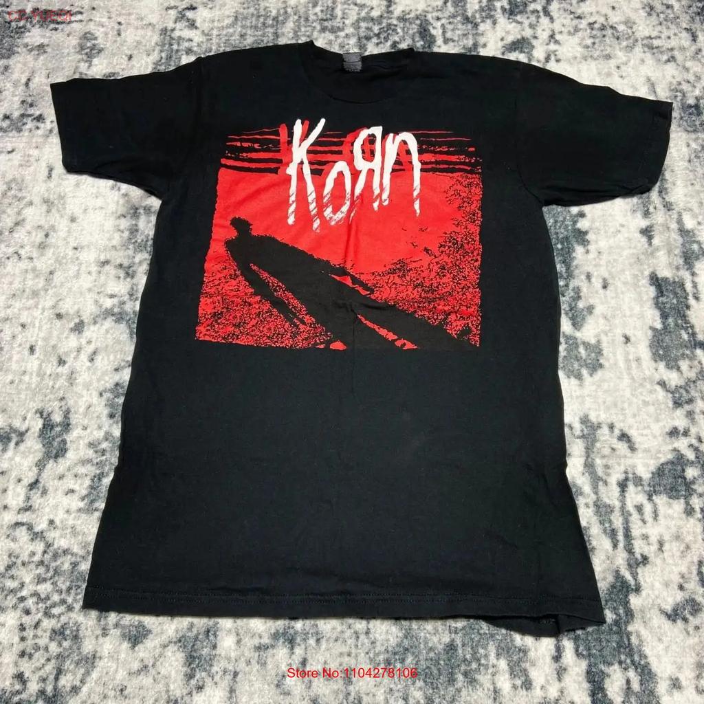 Korn Band T Shirt Black Mens Size Medium Montage Cotton vintage Washed Top For Everyday Wear Breathable Casual