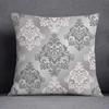 Pillowcase Home Office Decor Cushion Cover Grey Low White Floral Pattern
