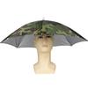 UV Protection Camouflage Umbrella Hat Hands-Free Sun Blocking Umbrella Hat with Elastic Headband Waterproof Outdoor Fishing Folding Umbrella Hat