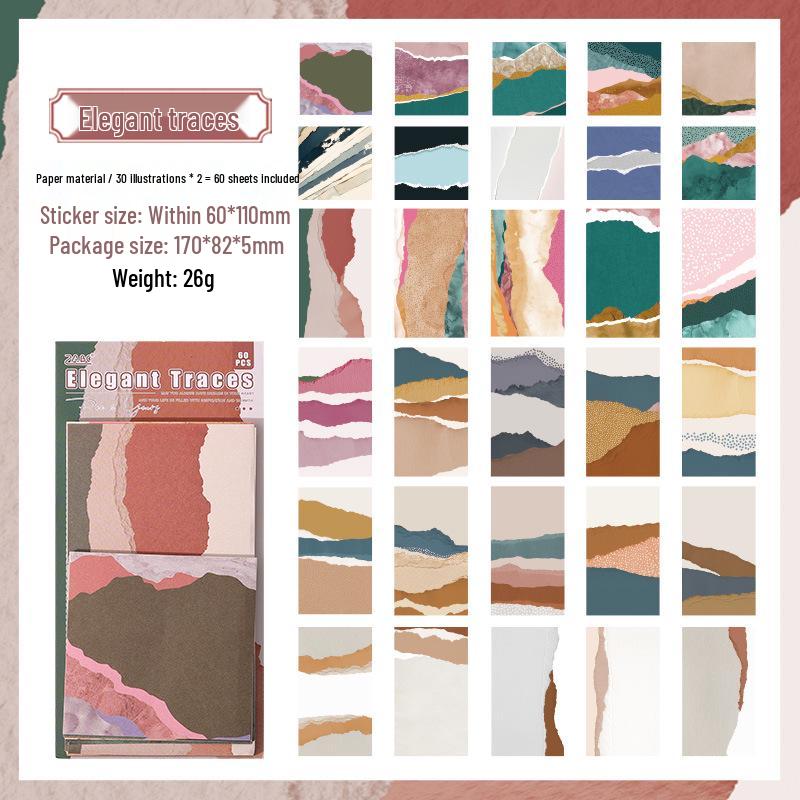 Yue Zhen Poetic Years Adhesive-Free Retro Paper for Journaling and Collage