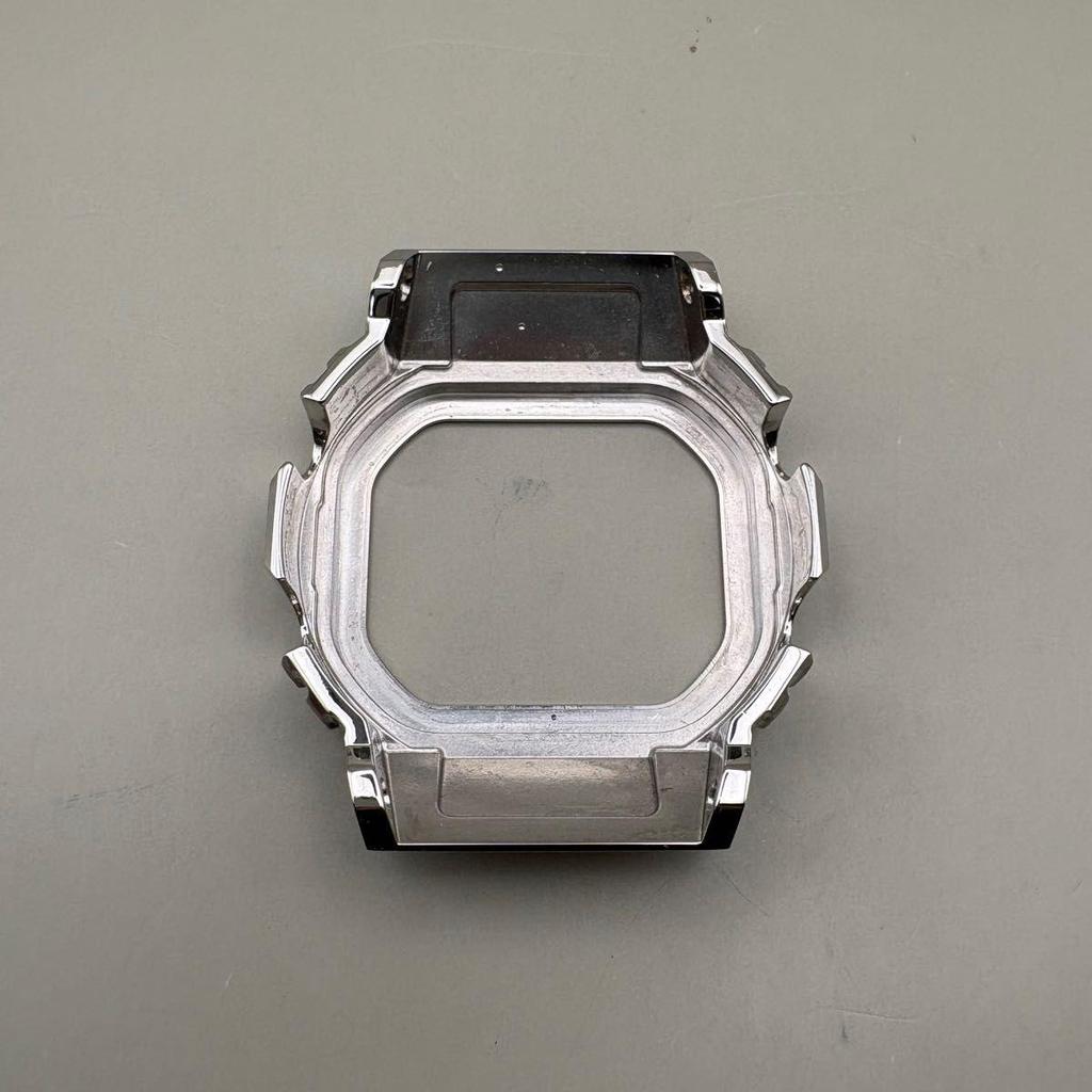 Used CASIO G-SHOCK GMW-B5000 Genuine Metal Bezel Silver Custom Part