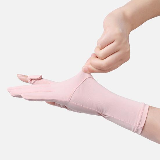 Sun Protection Gloves, Ultra Thin Full Finger Driving Gloves, Anti-Slip Palm, Ice Silk UV Protection Gloves for Women Cycling Hiking