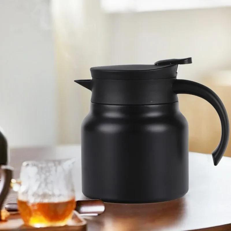 800ml Stewing Teapot Stainless Steel Leak-Proof Thermal Insulation Teapot with Detachable Tea Filter Milk Coffee Thermos Jugs