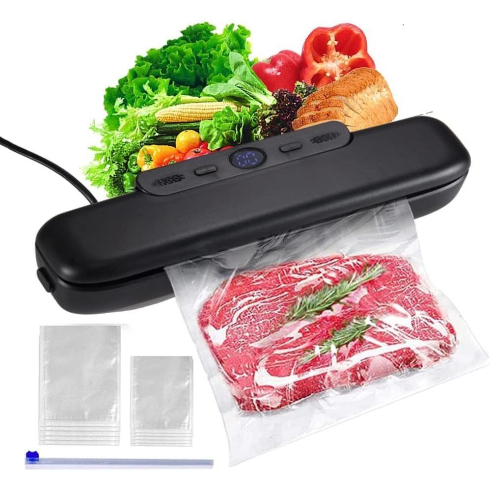 Vacuum Sealers for Food Professional Foil Sealing Device with 10 Vacuum Bags Sealing Device Vacuum Machine for Sous Vide Dry and Moisture