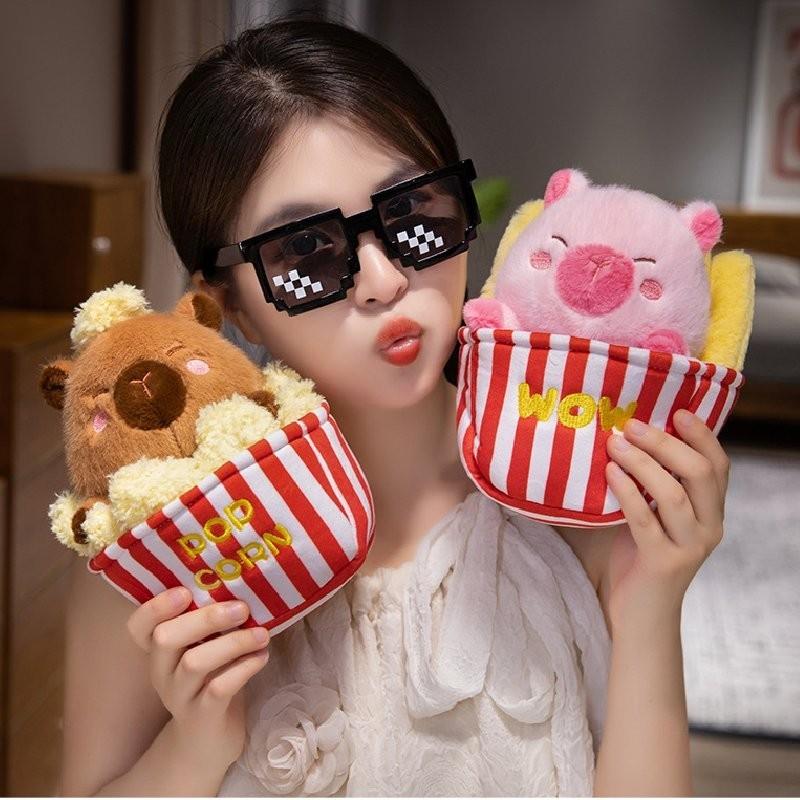 Joyful Capybara Plush Toy Ultra Soft Cuddly Animal For Couples And Snack Lovers In Adorable Designs