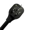 16A Temperature-Controlled Power Cord with Single Plug & TPE Ring Terminal, XH2.54 Connector, 0.3m, Black