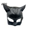 Transparent Vision Cosplay Mask Halloween Catw Woman Mask Black Cat Eye Costume Soft Latex Sexy Leather Accessory for Masquerade Superhero