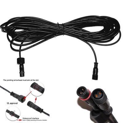 5M Double Hole Plug Led Solar Light Extension Cable Waterproof Outdoor Floodlights Street Light Wire Lamp Cord