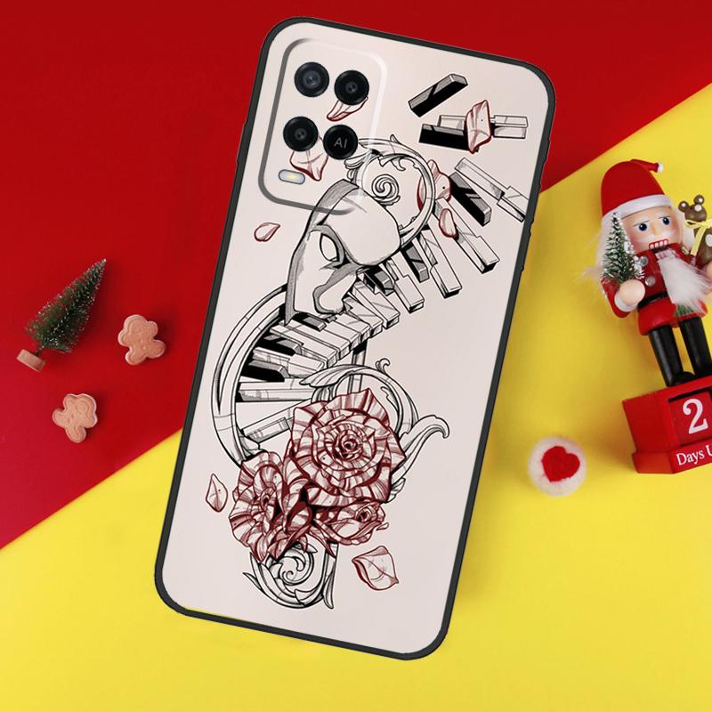 Musical Music Note Case For Oppo A5 A6 Pro A15 A57 A17 A54 A74 A94 A76 A16 A96 A40 A60 A80 A18 A38 A58 A78 A98