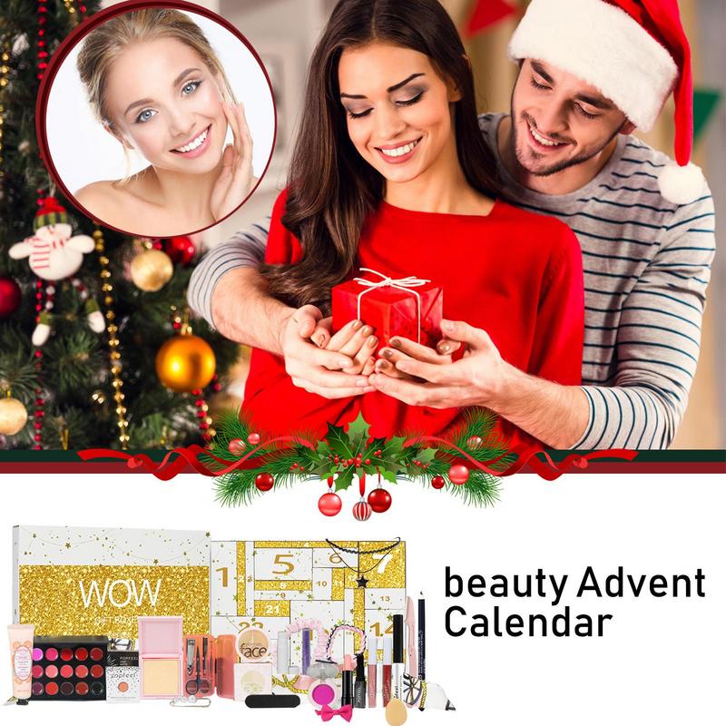 24 Days Beauty Advent Calendar Makeup Set Christmas Countdown Calendar girl Make up set Lipstick Eye Shadow Lip Gloss Cosmetic
