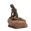 Danish Denmark Little Mermaid Bronze Color Resin Ornaments Cute Home Decorations For Living Room Home Decor Luxury Garden Decor