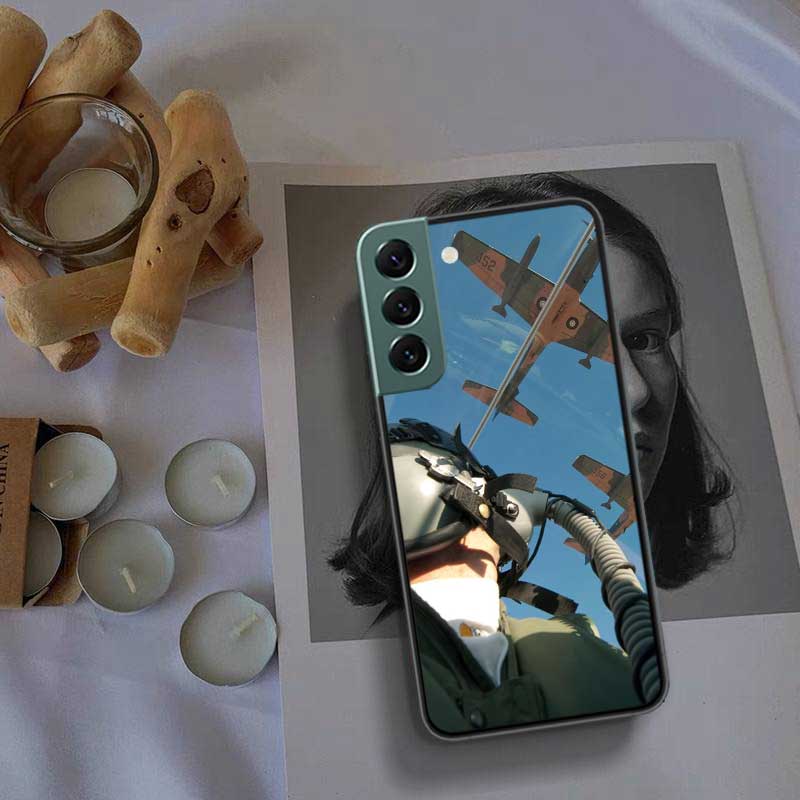 Military Aircraft Warship Fighter Phone Case For Samsung S25 Edge S24 FE Galaxy S22 Ultra S21 Plus S20 S23 S10 Plus Cover Silico