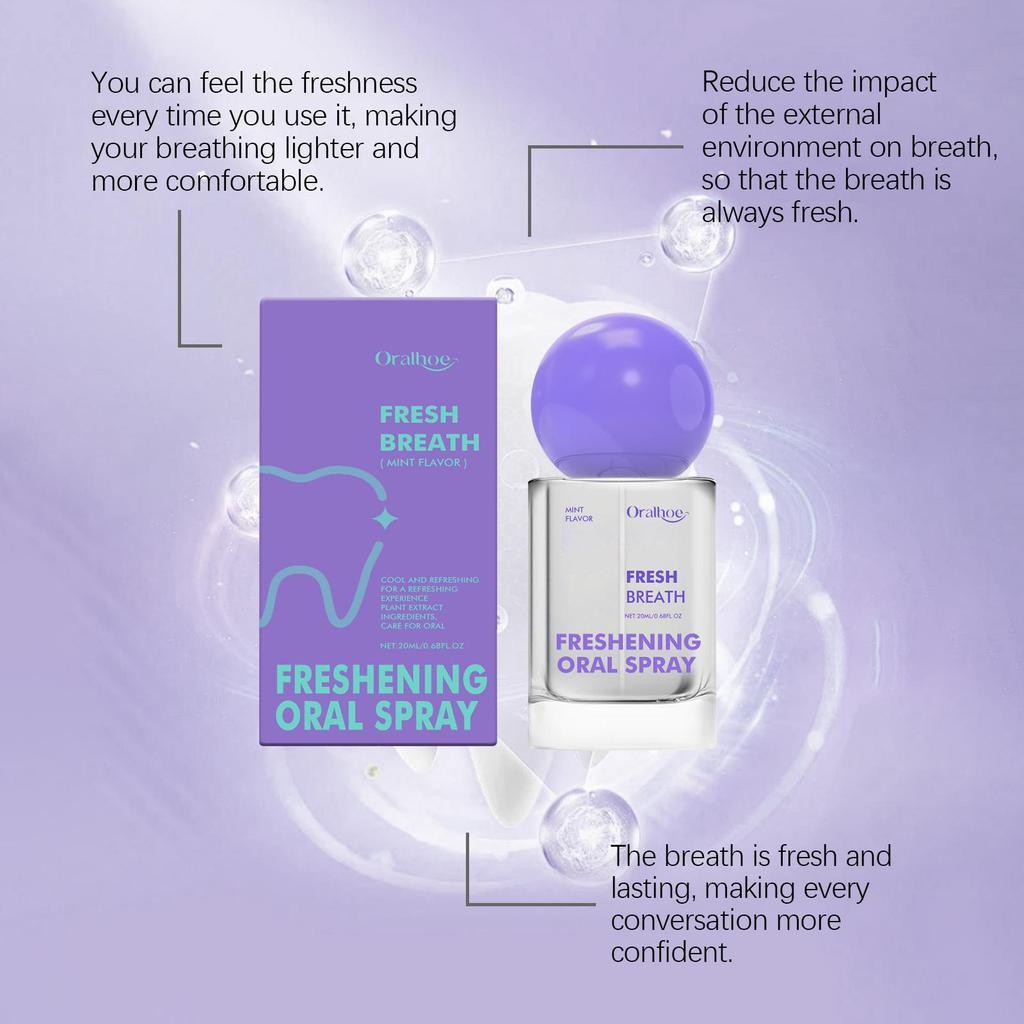 Oralhoe Fresh Mouth Spray Fresh, refreshing and long-lasting portable and convenient to reduce oral odor cleaning