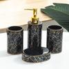 Marble bathroom wash four piece set ceramic household products lotion bottle toothbrush holder mouthcup set bathroom accessories