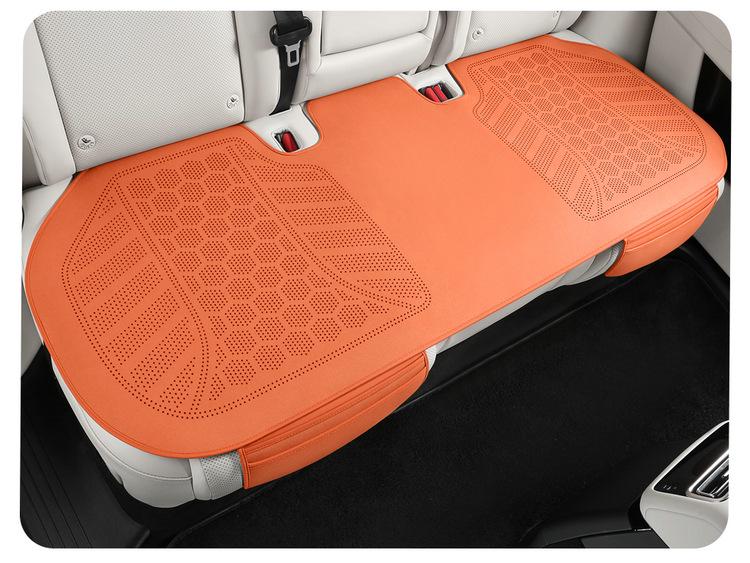 Universal Perforated Suede Leather Car Seat Cushion - Breathable for All Seasons