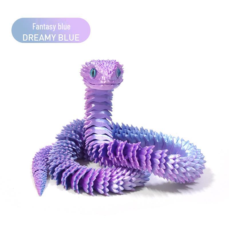 

3D-печатная подвижная игрушка-змея «Гадюка» — настольное украшение ручной работы