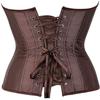 Corset satinat push-up cu control abdominal și tanga