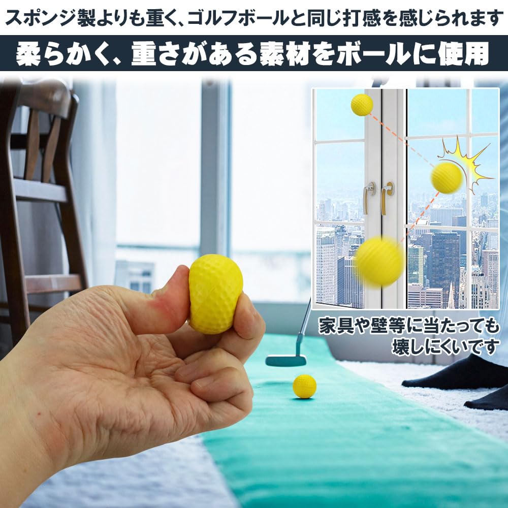 12 Indoor Golf Perfect for Shot Approach Impact Large and Balls, Practice, Practice, Practice, Visibility, Capacity, Self-Practice