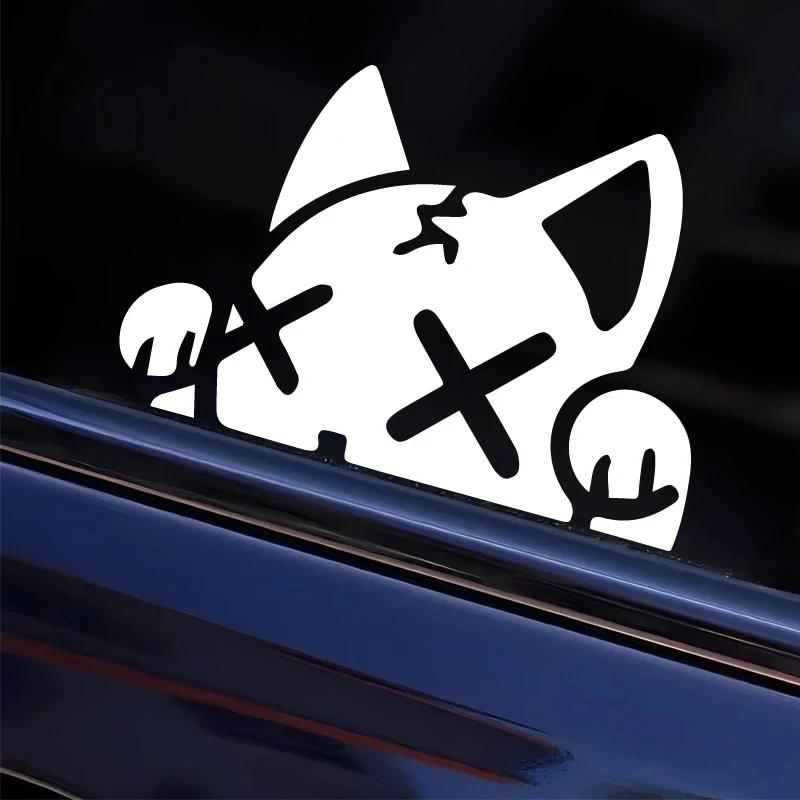 Cartoon Cat Vinyl Stickers Waterproof Decals for Car Truck Bumper Motorcycle Helmet - Scratch Resistant Self-Adhesive Graphics
