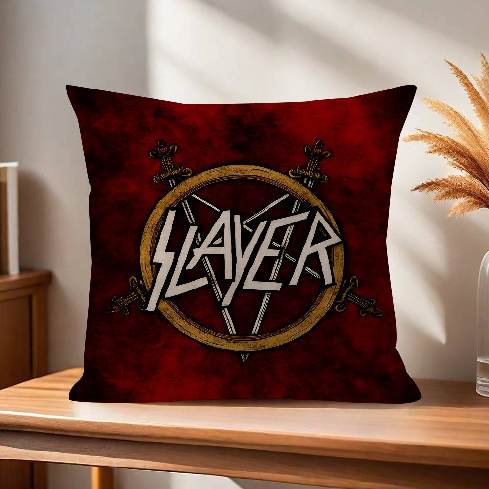 Classic Band Slayer Pillowcase Toon Gift Cushion Cover Bedroom Home Sofa Chair Seat Decor Pillow Case