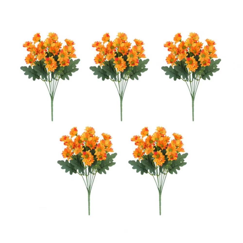 5 Bundle High Fidelity Gradient Artificial Daisy Bouquet  DIY Flower Arrangement