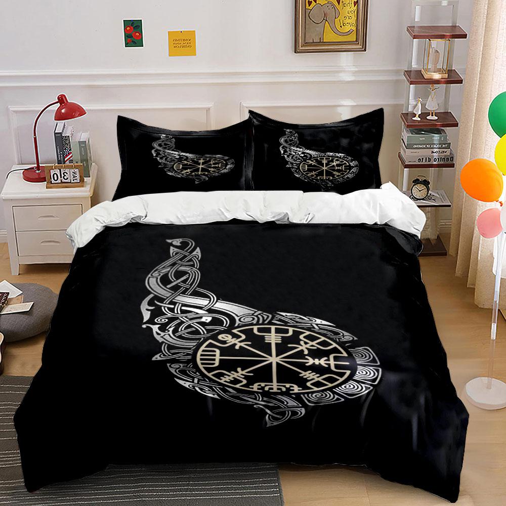 Nordic symbols with knotwork. Bedding sets Duvet cover sets Duvet covers Pillowcases(1 * Duvet Cover 2 * Pillowcases without duvet insert)