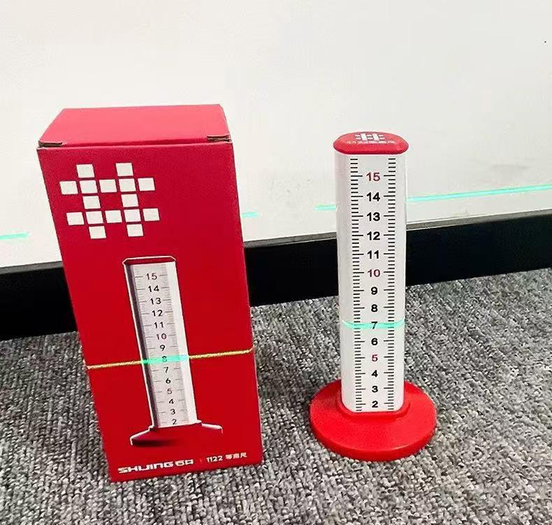 Shijing 1122 Measuring Instrument Spirit Level, Hardware Equal Height Ruler Tools, Self Leveler Tile Leveling Ruler 1122 Contour ruler horizontal ruler