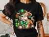 St. Patrick's Day Highland Cow T-Shirt: Lucky Irish Heifer