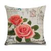 New Vintage Floral Pillow Linen Printed Sofa Home Office Decorative Cushion Cover